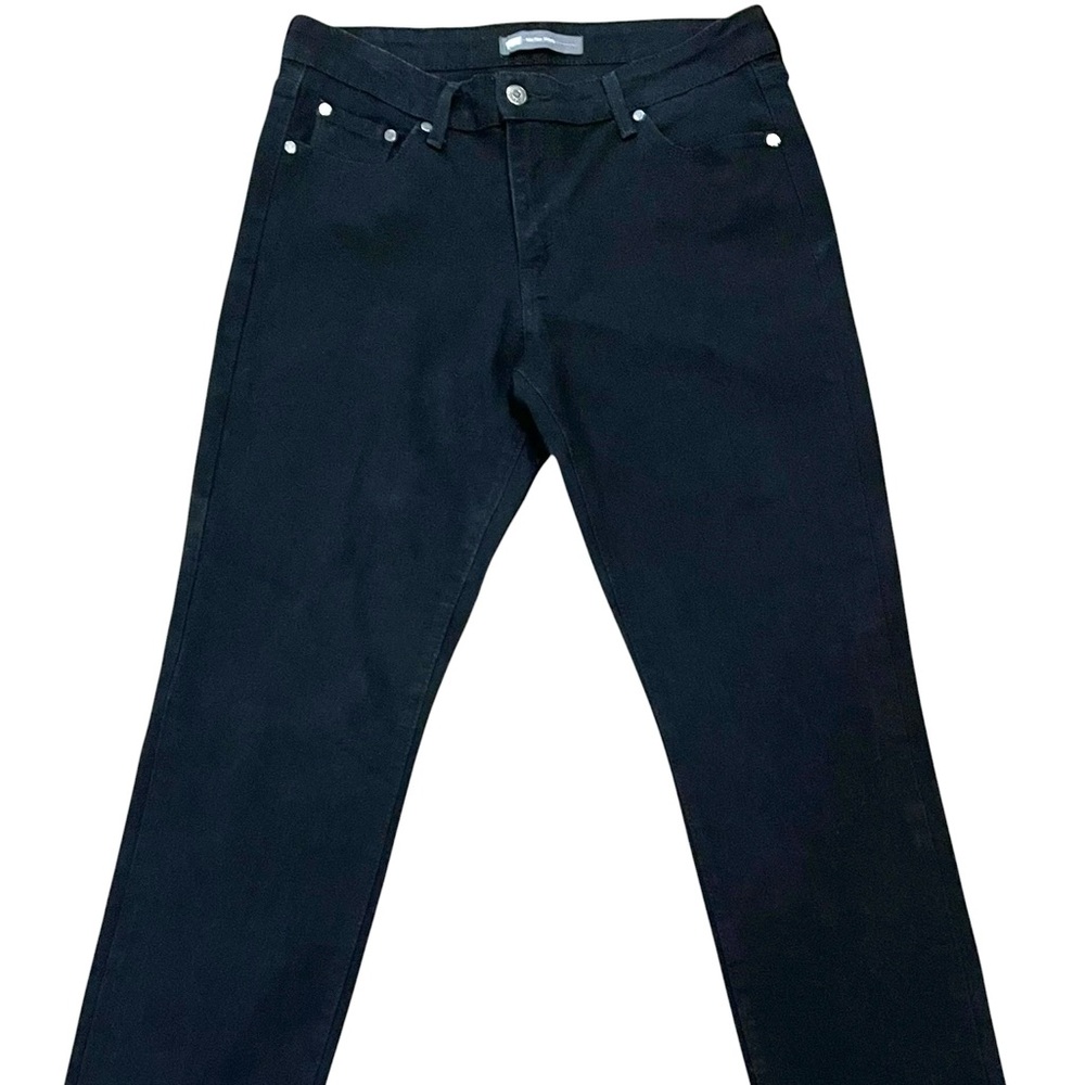 Levi's Mid Rise Skinny Jeans women's 32x29 Black Stretch Denim Slim Fit Hemmed
